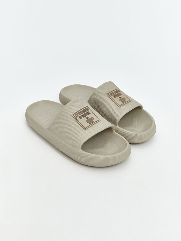 Baskılı Tek Bantlı Erkek Terlik - Görsel 2