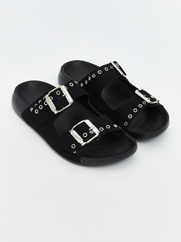 Çift Bantlı Kadın Terlik - Görsel 2