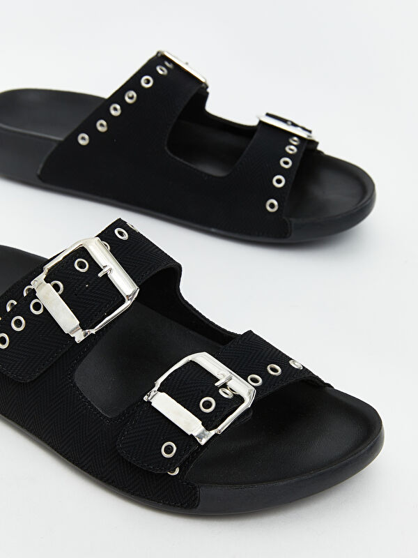 Çift Bantlı Kadın Terlik - Görsel 4