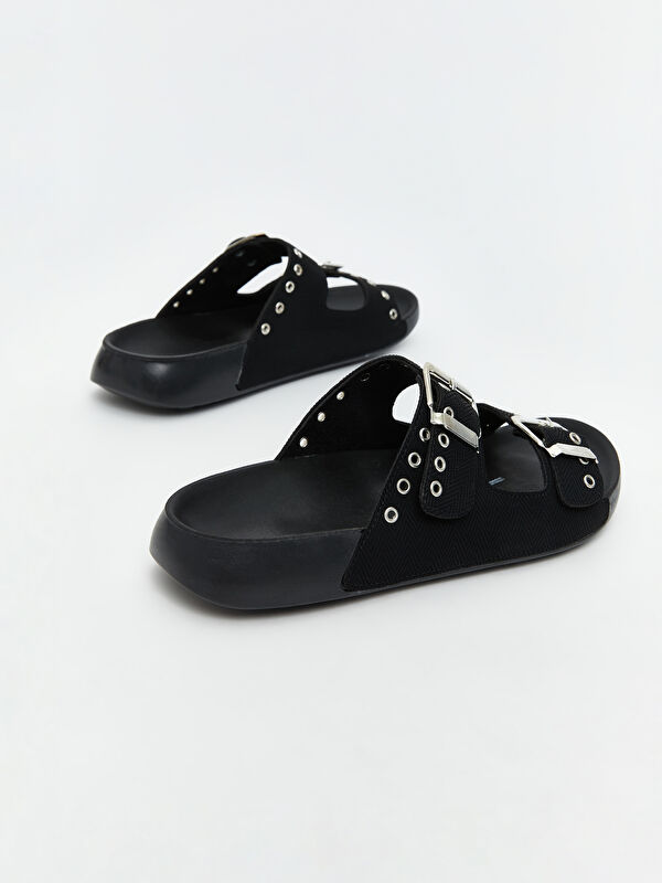 Çift Bantlı Kadın Terlik - Görsel 6