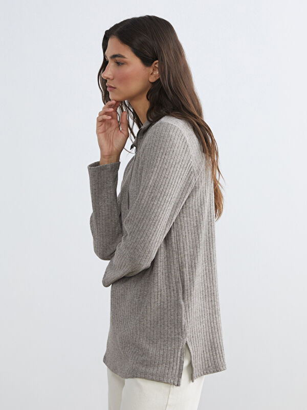 LCW EVERYDAY Dik Yaka Oversize Kadın Tişört