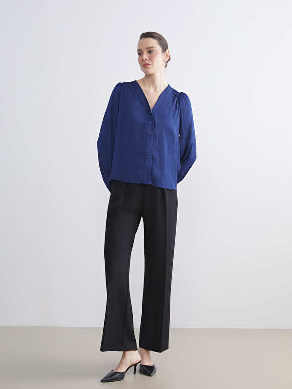 LCW EVERYDAY Elastic Waist Wide Leg Women's Trousers