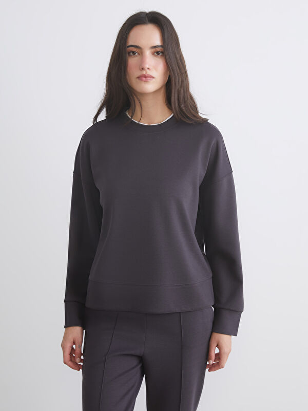 LCW Vision Bisiklet Yaka Kadın Sweatshirt