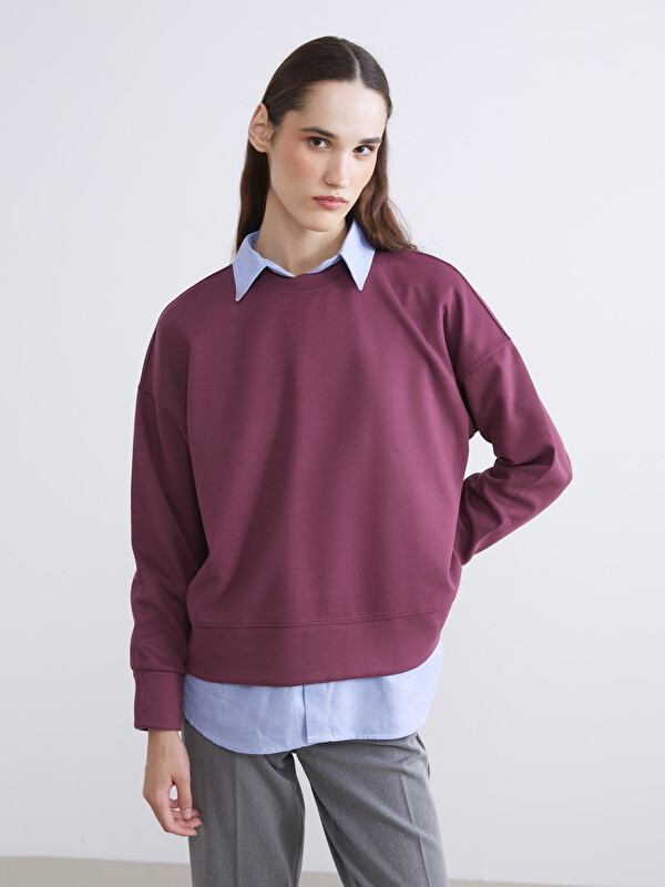 LCW Vision Bisiklet Yaka Kadın Sweatshirt