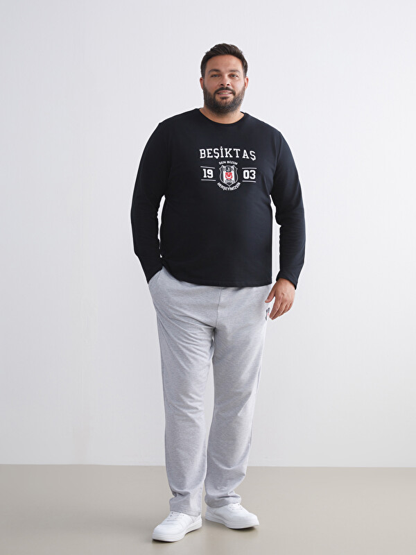LC WAIKIKI Büyük Beden Beşiktaş Baskılı Erkek Pijama Takımı