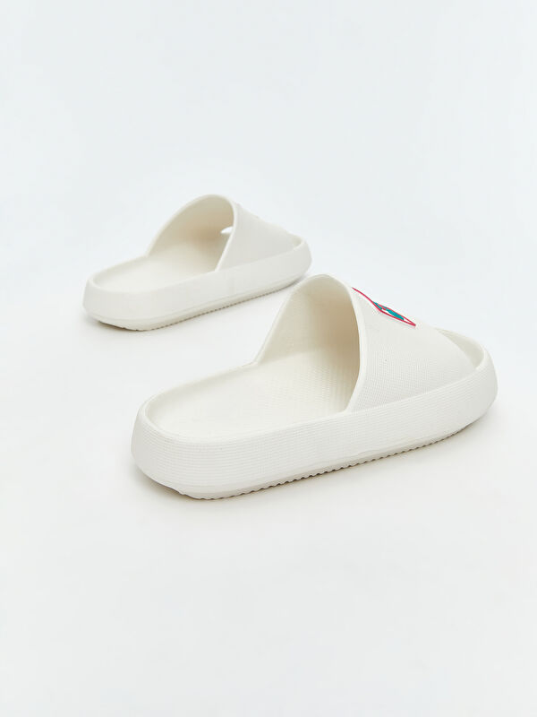 Tek Bantlı Baskılı Kız Çocuk Terlik - Görsel 6