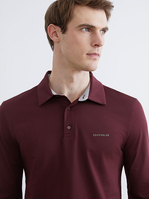 SOUTHBLUE Polo Yaka Baskılı Erkek Tişört