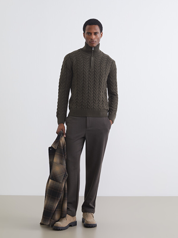 LCW Vision Mock Neck Men's Knitwear Sweater - W5LF01Z8-CZE | LC