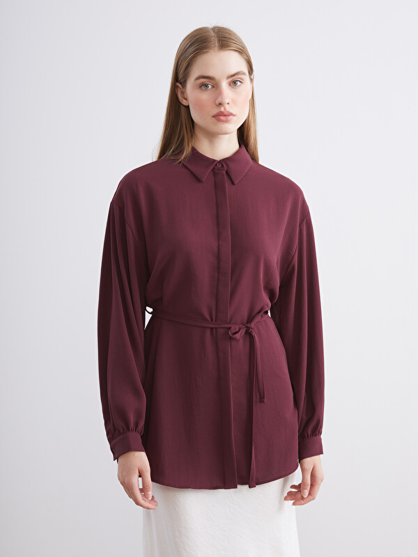 LCW Modest Dokulu Oversize Kadın Gömlek Tunik