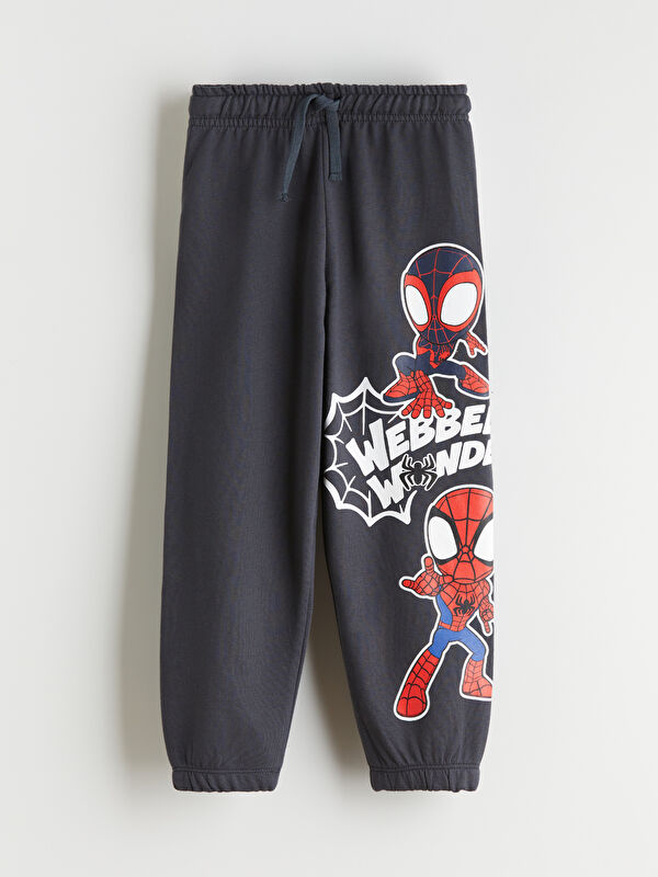 LCW Kids Elasticated Waist Spider-Man Printed Boys' Jogger Sweatpants