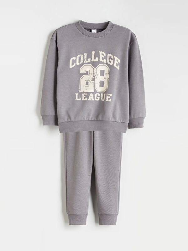 LCW Kids Bisiklet Yaka Erkek Çocuk Sweatshirt ve Eşofman Altı 2'li