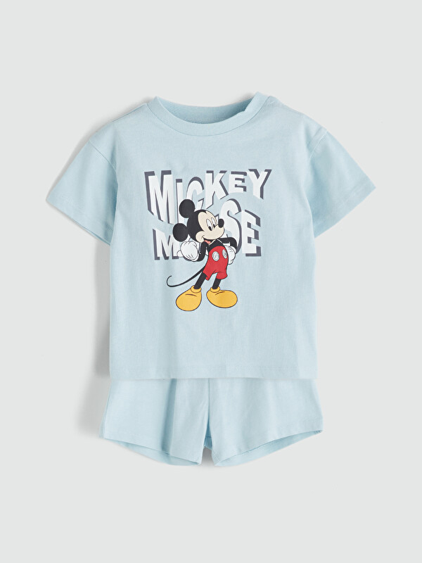 LCW baby Сәби ұлдарға арналған mickey mouse принтті футболка мен шорты 2 данадан тұратын