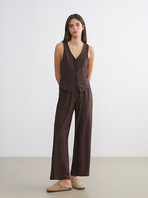 LCW DREAM V-Neck Satin Women's Pyjama Set