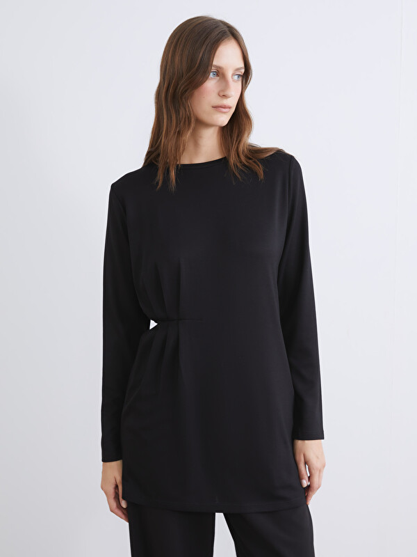 LCW EVERYDAY Crew Neck Ruched Women's Tunic