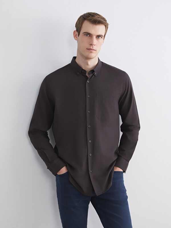 LCWAIKIKI Classic Regular Fit Uzun Kollu Erkek Gömlek