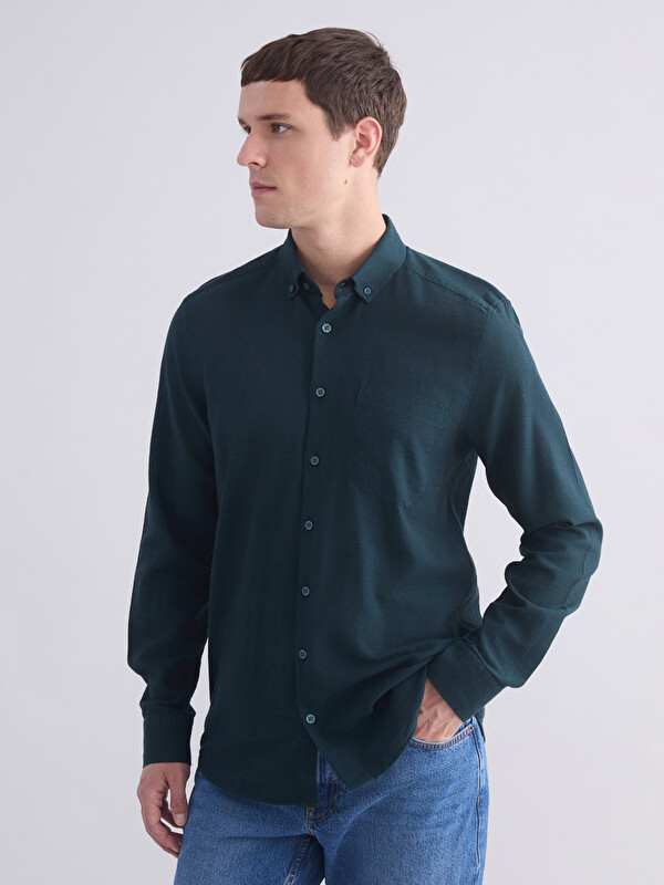 LCWAIKIKI Classic Regular Fit Uzun Kollu Erkek Gömlek