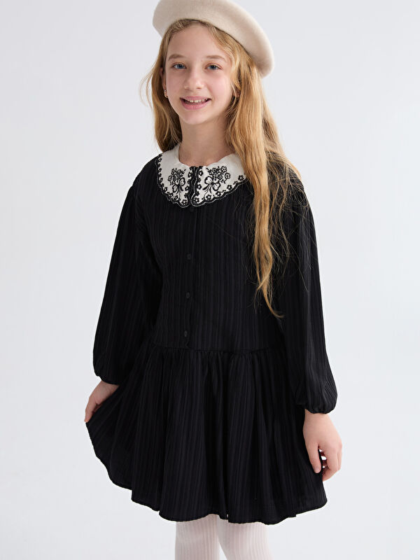 LCW Kids Bebe Yaka Kız Çocuk Elbise