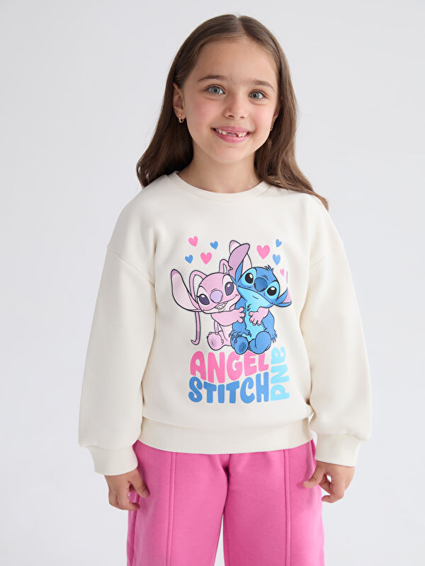 LCW Kids Djevojka EKRU Majica s kapuljačom/Dukserica
