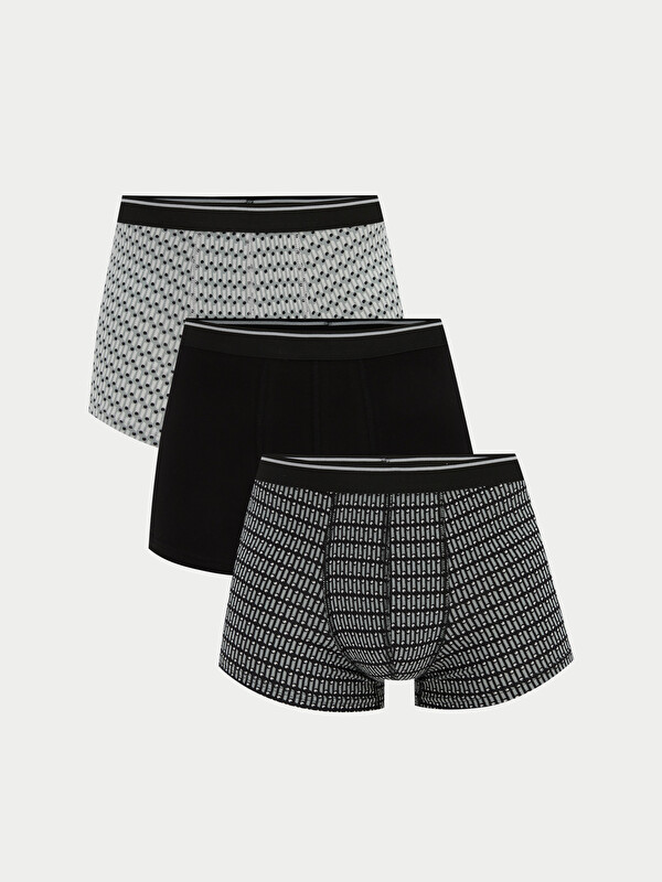 LC WAIKIKI Standart Kalıp Pamuklu Esnek Erkek Boxer 3'lü