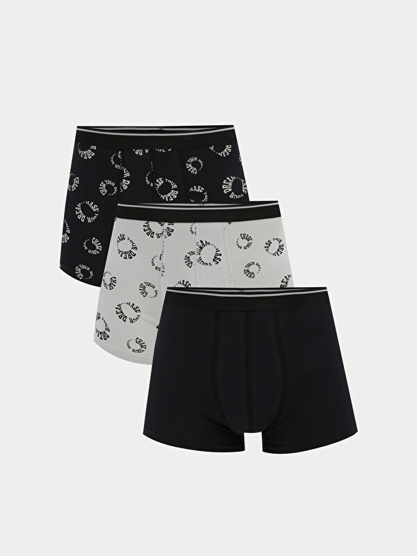 LC WAIKIKI Standart Kalıp Desenli Erkek Boxer 3'lü