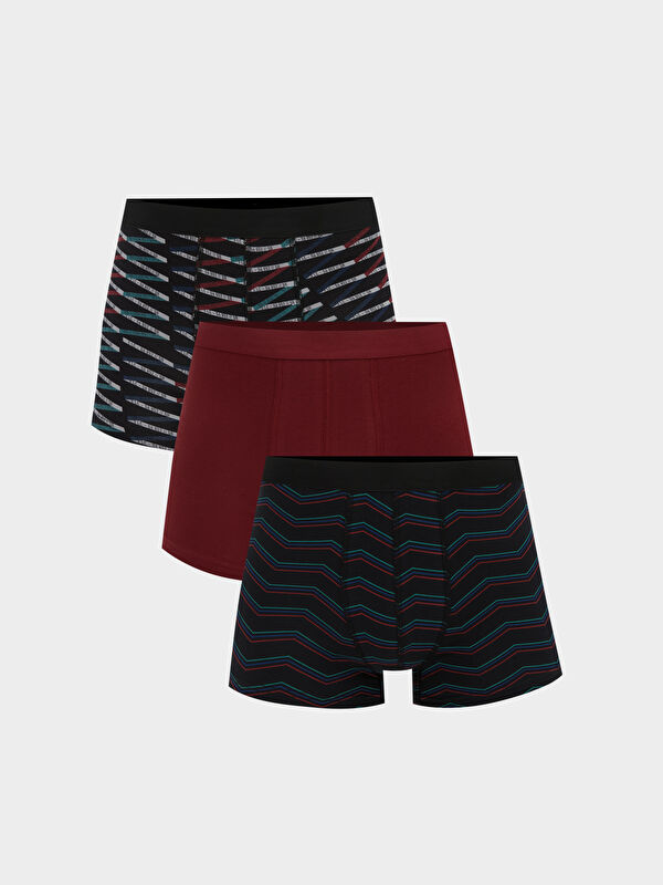 LC WAIKIKI Standart Kalıp Desenli Erkek Boxer 3'lü