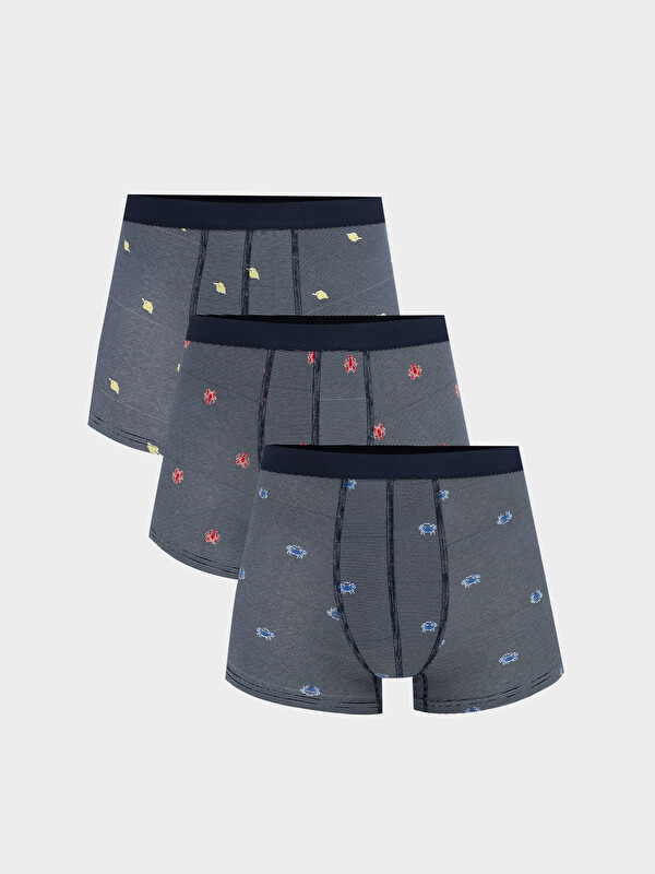 LC WAIKIKI Standart Kalıp Baskılı Erkek Boxer 3'lü