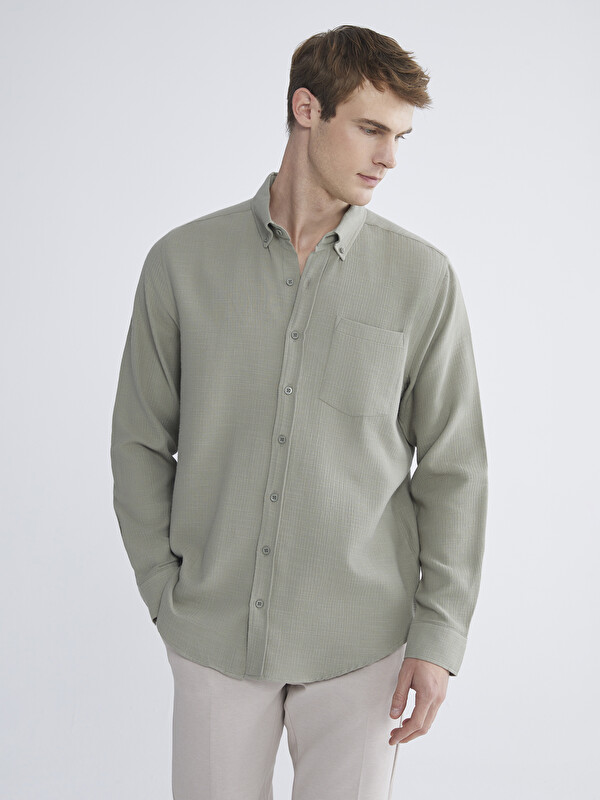 LCWAIKIKI Classic Regular Fit Uzun Kollu Erkek Gömlek
