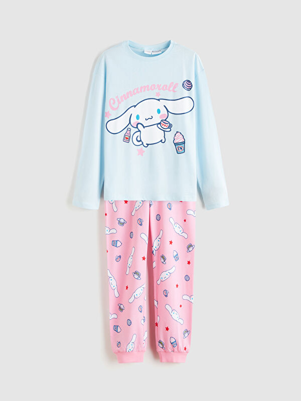 LCW Kids سێتی بیجامەی یه‌خه‌ خڕ چاپکراوی بۆ کچان Cinnamoroll