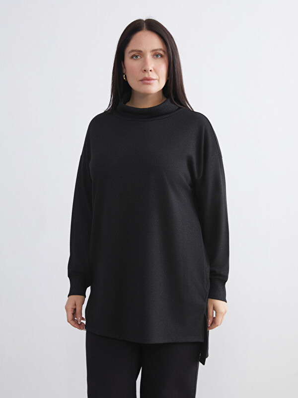 LCW EVERYDAY Dik Yaka Oversize Kadın Sweatshirt Tunik