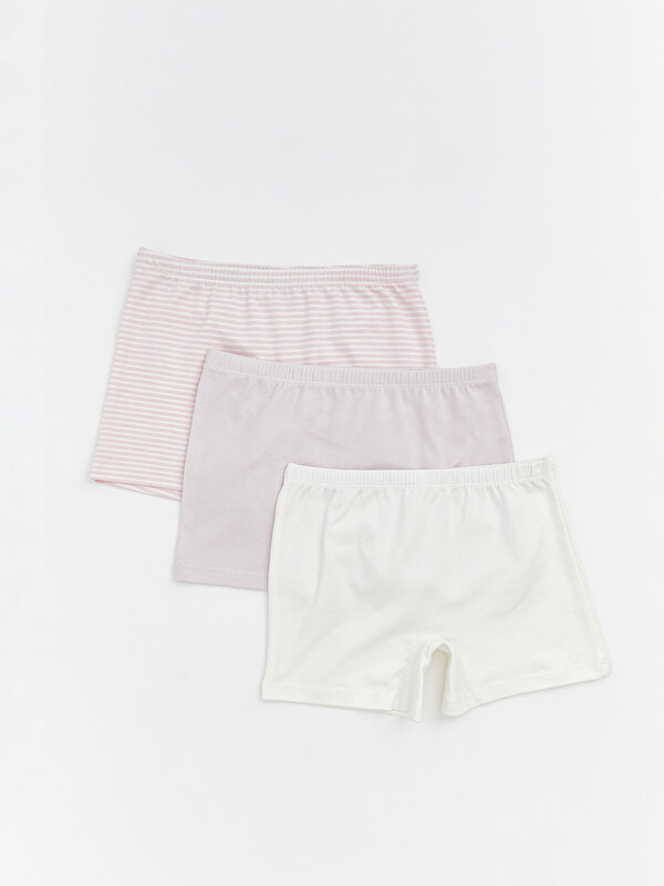 LCW Kids Beli Lastikli Kız Çocuk Boxer 3'lü