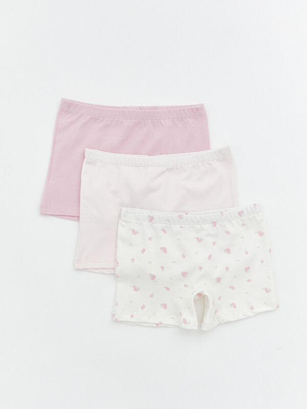 LCW Kids Beli Lastikli Kız Çocuk Boxer 3'lü