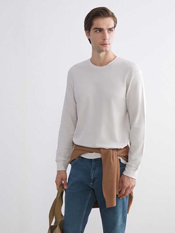 LCWAIKIKI Classic Crew Neck Long Sleeve Men's T-Shirt
