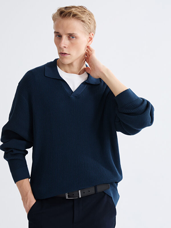 LCW Vision Polo Yaka Erkek Triko Kazak