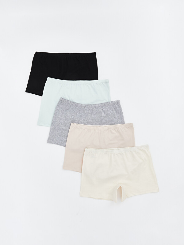 LCW Kids Basic Kız Çocuk Boxer 5'li