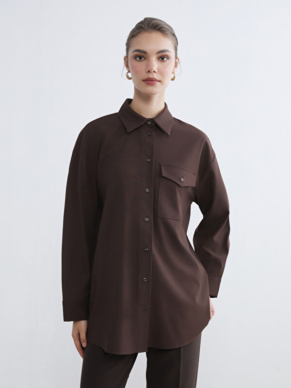 LCW Modest Loose Fit Kadın Gömlek Tunik