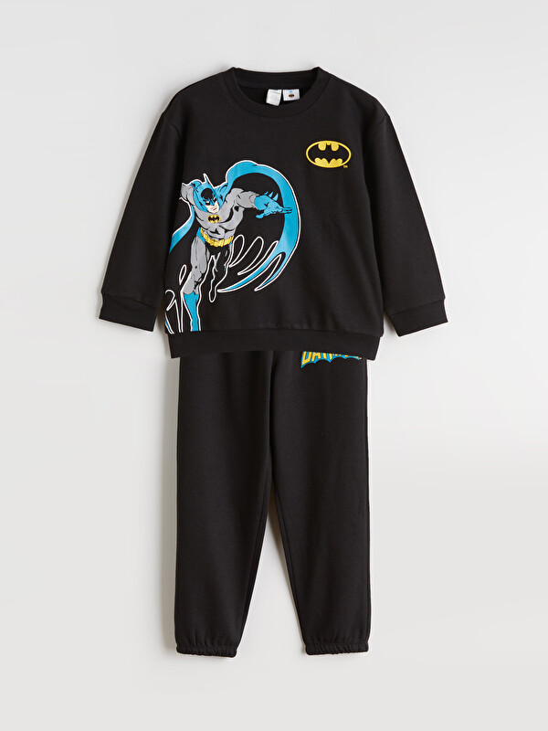 LCW Kids Batman Printed Boys' Sweatshirt and Sweatpants Set