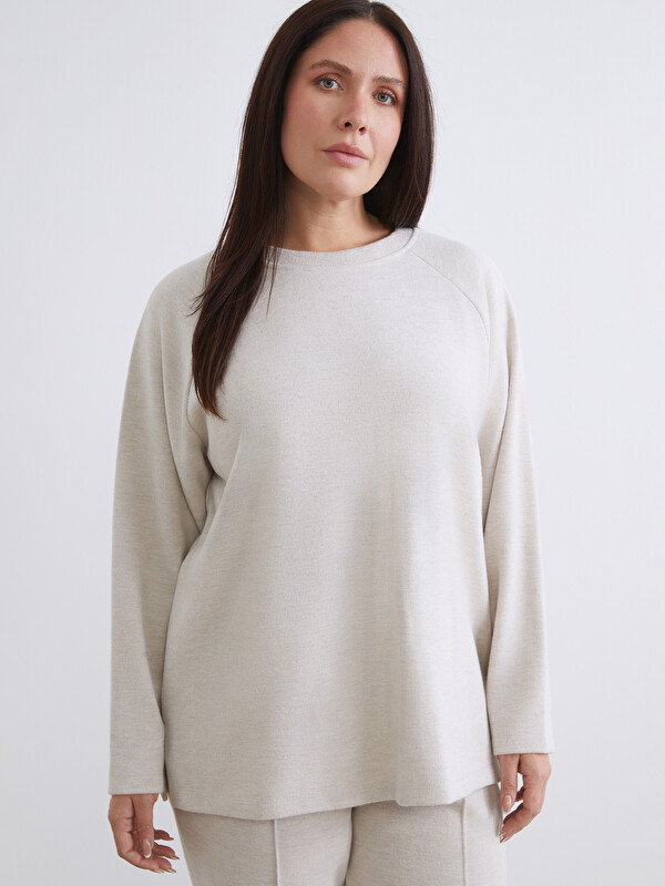 LCW Comfort Bisiklet Yaka Kadın Sweatshirt