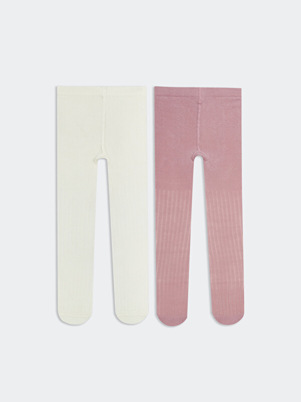 LCW ECO Basic Kız Bebek Külotlu Çorap 2'li