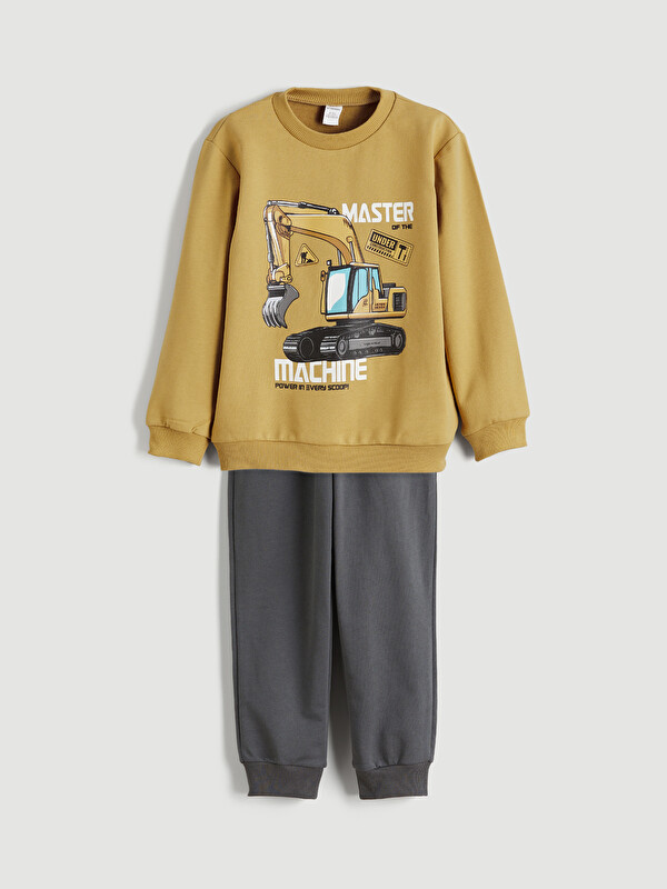 LCW Kids Bisiklet Yaka Erkek Çocuk Sweatshirt ve Eşofman Alt