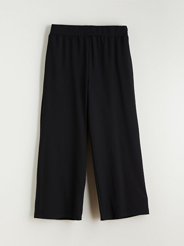 LCW Modest Beli Lastikli Geniş Paça Kadın Pantolon