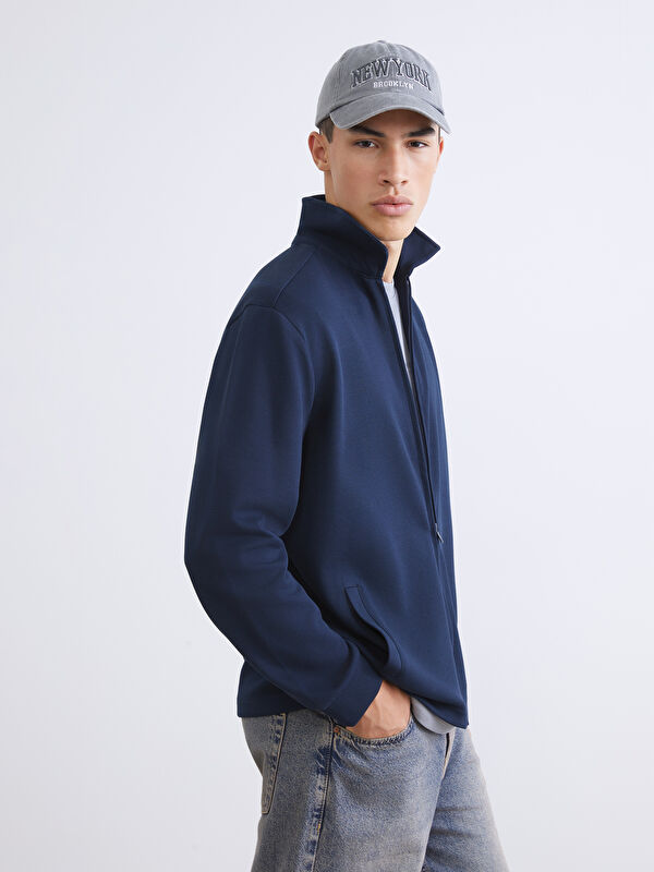 XSIDE Polo Yaka Erkek Fermuarlı Sweatshirt