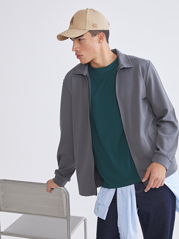 XSIDE Polo Neck Men's Zip-Up Sweatshirt