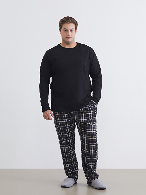 LC WAIKIKI Büyük Beden Standart Kalıp Erkek Pijama Takımı