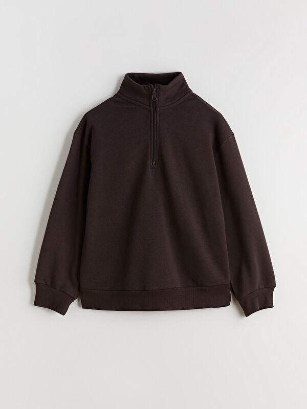 LCW Kids Dik Yaka Kız Çocuk Sweatshirt