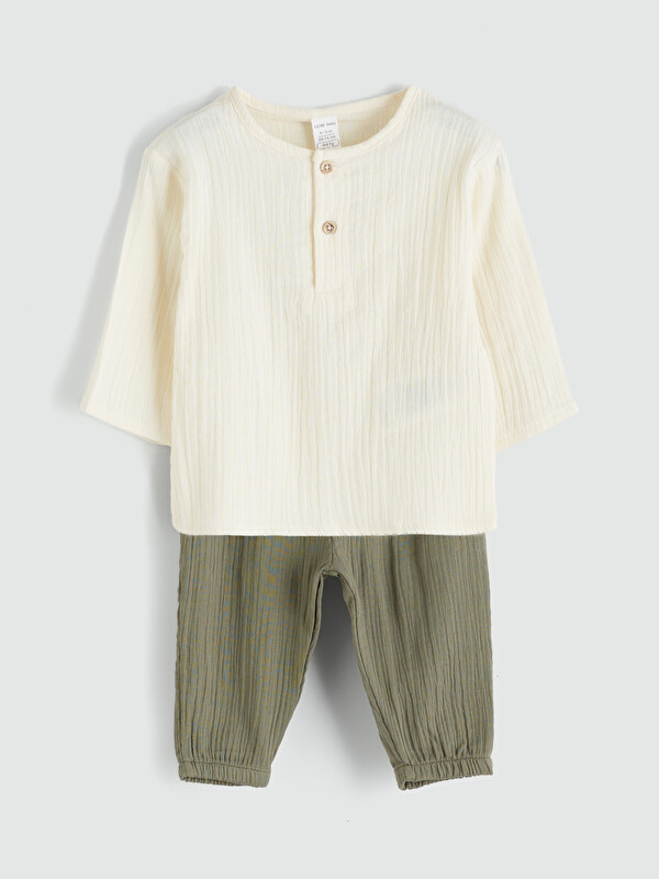 LCW baby Erkek Bebek Tişört ve Jogger Pantolon 2'li