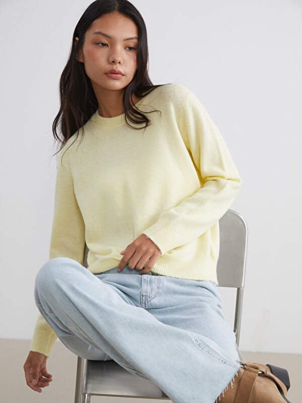 XSIDE Rundhalsausschnitt Damen Strickpullover