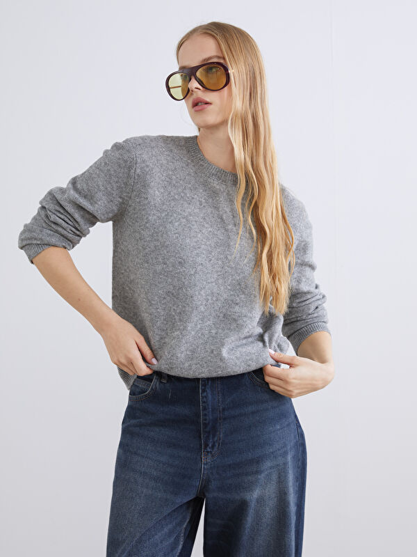 XSIDE Rundhalsausschnitt Damen Strickpullover