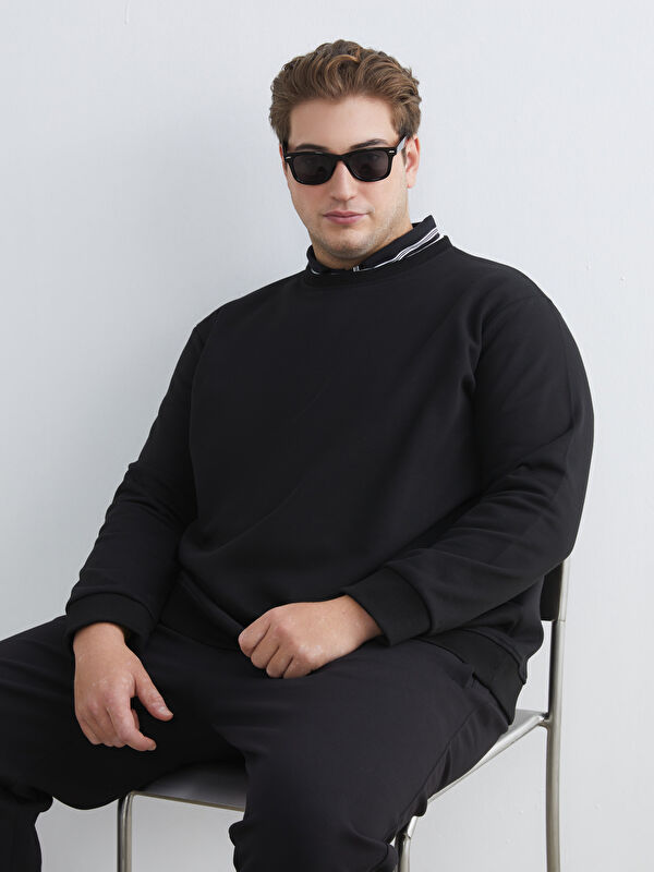 LCW Vision Bisiklet Yaka Erkek Kalın Sweatshirt