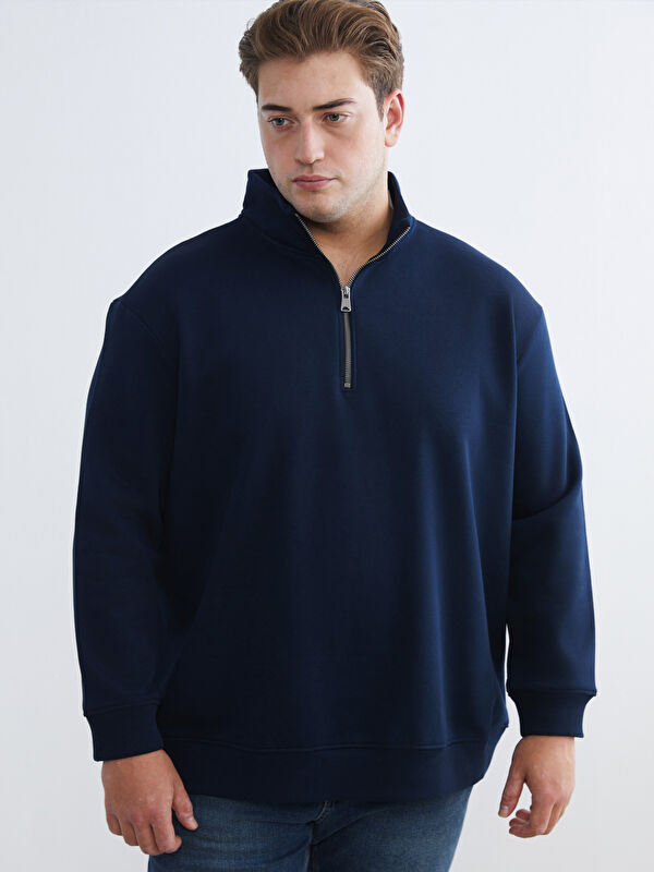 LCW Vision Dik Yaka Erkek Sweatshirt