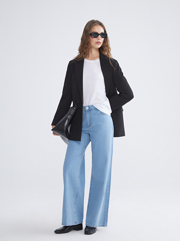 LCW Modest Wideleg Kadın Jean Pantolon